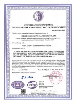 Environmental management system certification